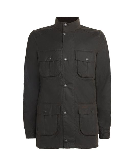 Barbour Green Hooded Wax Jacket for men