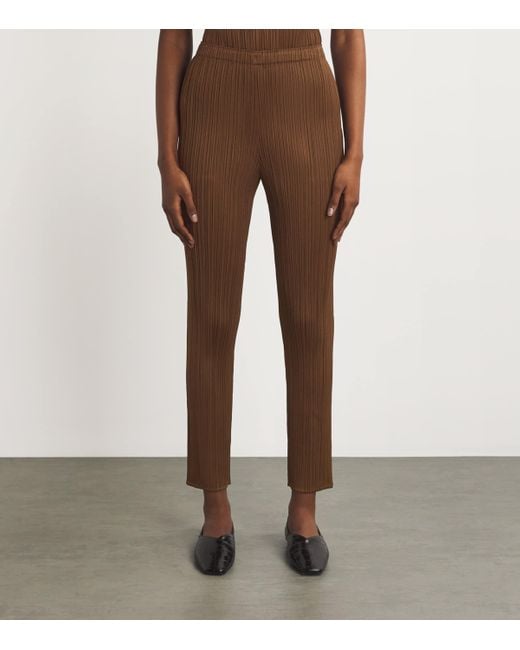 Pleats Please Issey Miyake Brown New Colorful Basics Trousers
