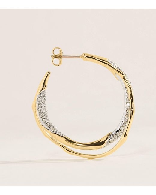 Alexis Natural Small-Plated Solanales Crystal Twist Earrings