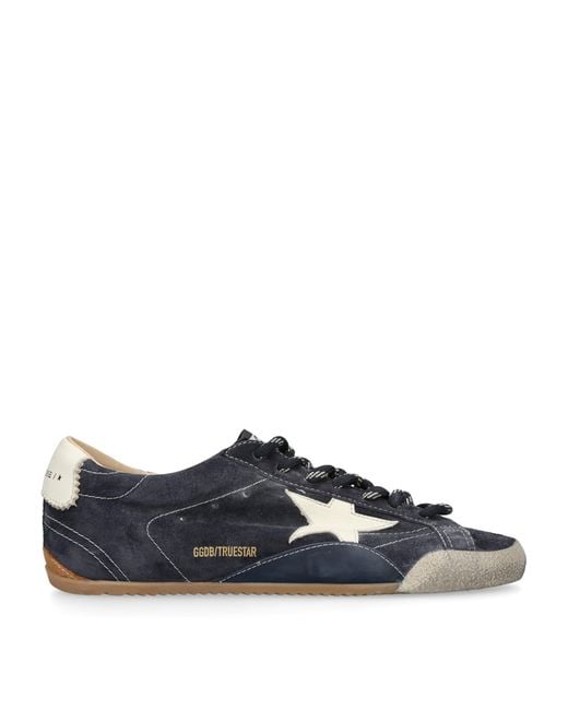 Golden Goose Deluxe Brand Blue Suede-Leather True Star Sneakers for men