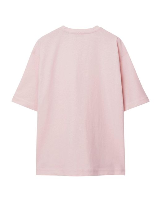 Burberry Pink Oversized Ekd T-shirt