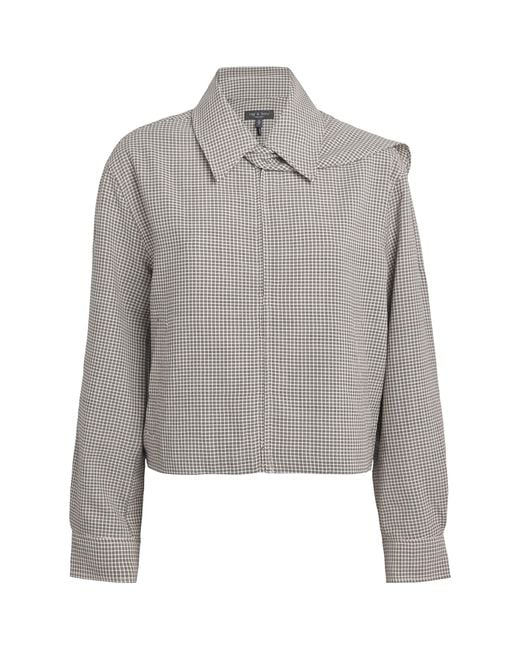 Rag & Bone Gray Wool Plaid Krista Bomber Jacket