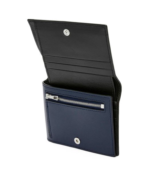 Loewe Blue Calfskin Folded Wallet for men