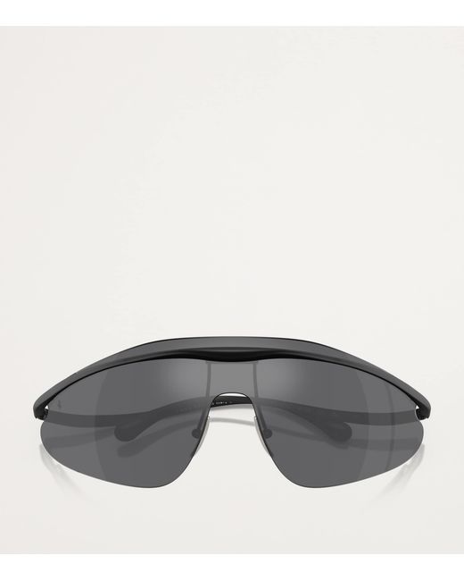 Ferrari Gray Metal Irregular Sunglasses