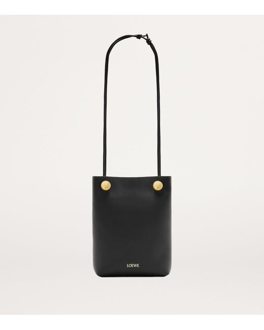 Loewe Black Leather Pebble Cross-Body Bag