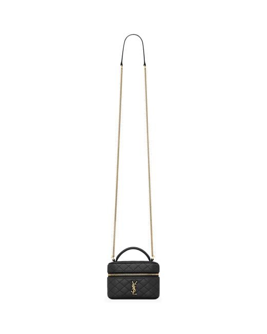 Saint Laurent Metallic Micro Gaby Top-Handle Bag