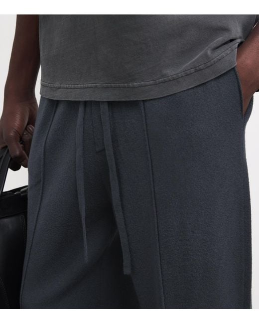 PAIGE Blue Knitted Cremonesi Sweatpants for men