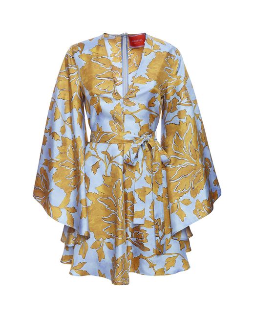 LaDoubleJ Yellow Silk Magnifico Mini Dress