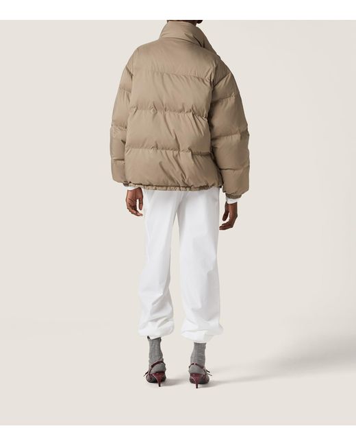 Miu Miu Brown Down Technical Padded Jacket