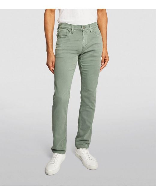 PAIGE Green Lennox Transcend Slim Jeans for men