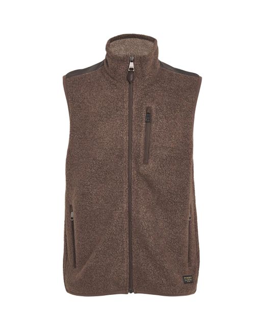 James Purdey & Sons Brown Fleece-Back Jersey Gilet for men