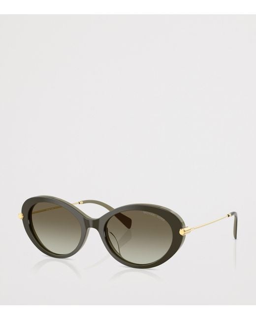 Michael Kors Gray Rockaway Oval Sunglasses