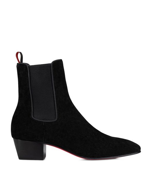 Christian Louboutin Black Suede Rosalio Ankle Boots 40 for men