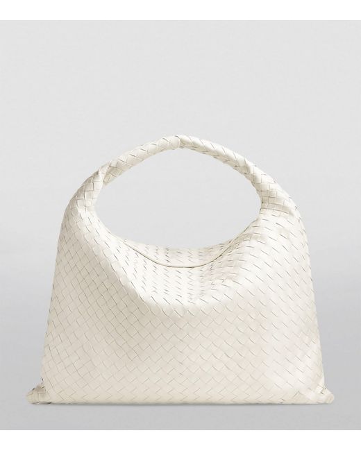 Bottega Veneta White Large Leather Hop Shoulder Bag