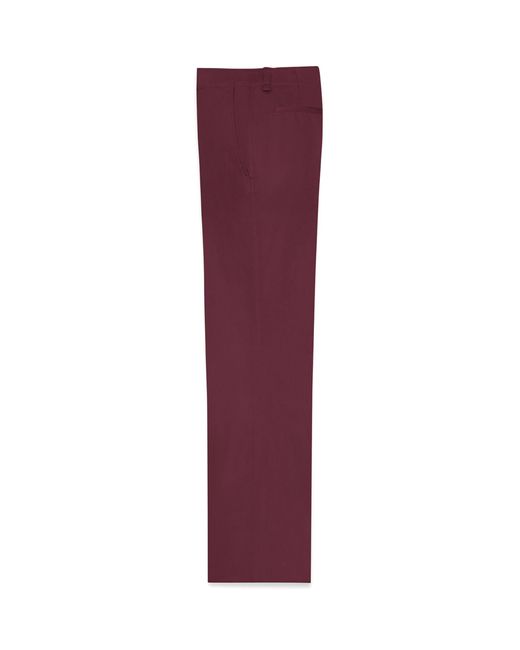 Saint Laurent Purple Cotton Straight-leg Trousers