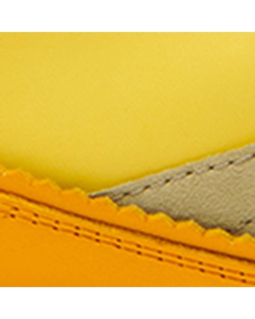 McQueen Yellow Leather Flexion Sneakers for men
