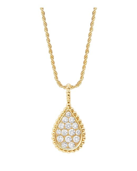 Boucheron White Medium And Diamond Serpent Bohème Motif Pendant