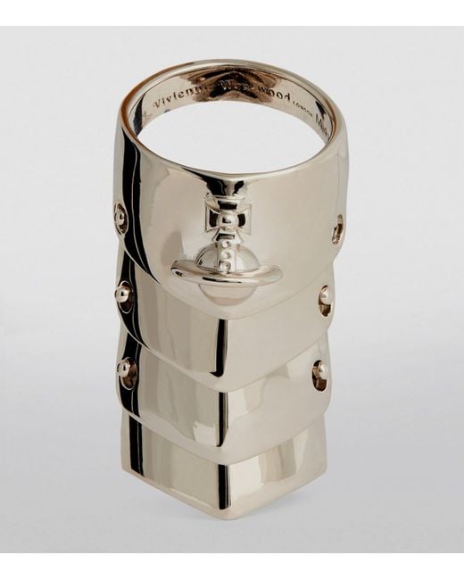 Vivienne Westwood Sterling Armour Ring in Natural for Men | Lyst