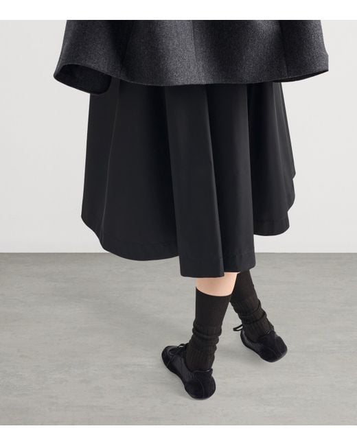 Prada Black Re-Nylon Belted Midi Skirt
