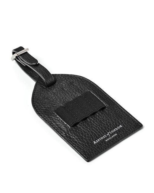 Aspinal Black Leather Golf Tee Holder for men