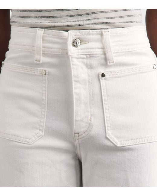 FRAME White Le Slim Palazzo High-Rise Wide-Leg Jeans