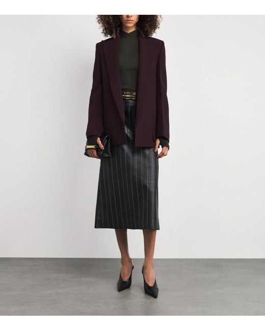 Victoria Beckham Black Merino Ribbed Sweater