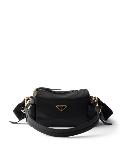 Prada Black Small Leather Explore Shoulder Bag