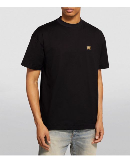 Palm Angels Black Logo Pin T-shirt for men