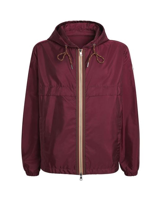 Moncler Purple Water-Repellent Hooded Nidge Jacket for men