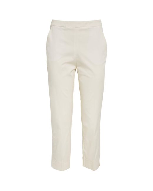 MAX&Co. Natural Cropped Slim Trousers
