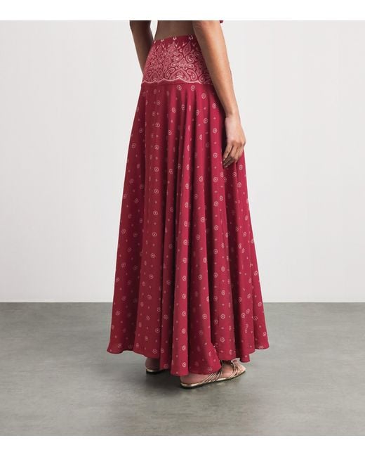 Devon Windsor Red Bandana Rylie Maxi Skirt