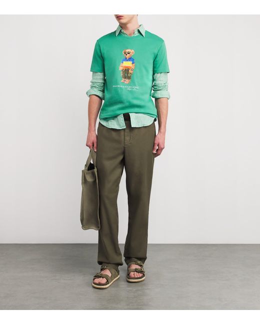 Polo Ralph Lauren Green Suede Turbach Sandals for men