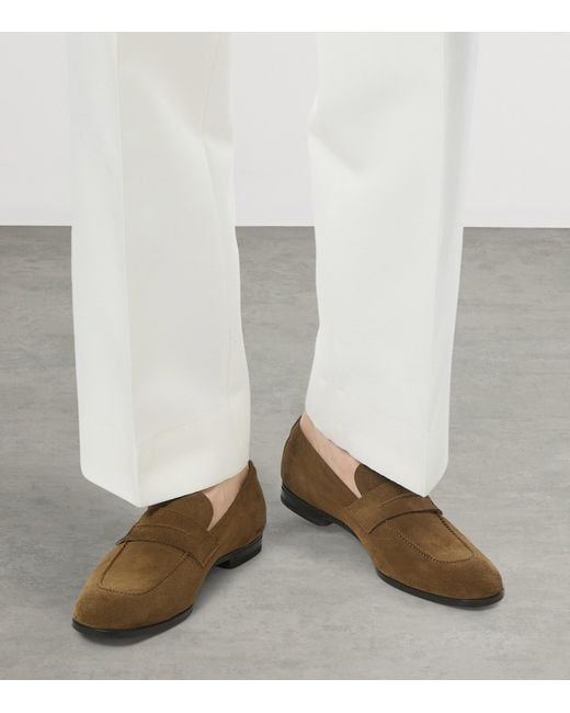 Tom Ford Brown Suede Loafers for men