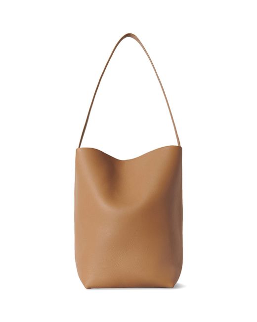 The Row Brown Medium Leather Park Tote Bag