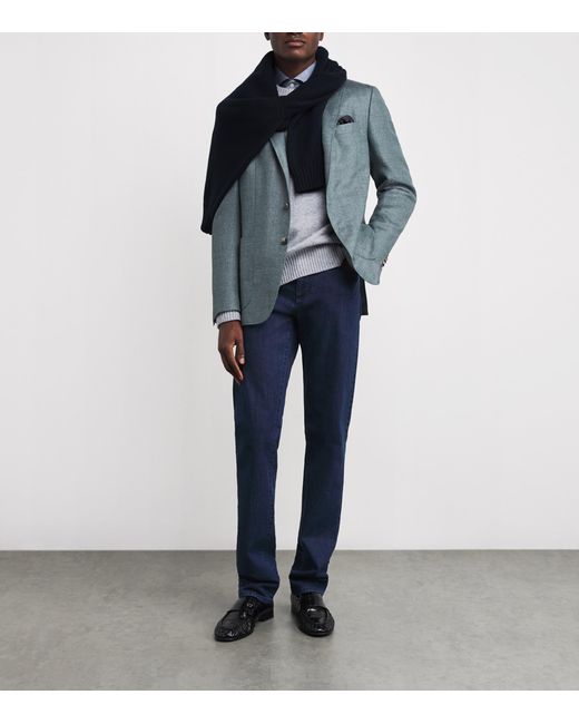 Canali Blue Slim Jeans for men