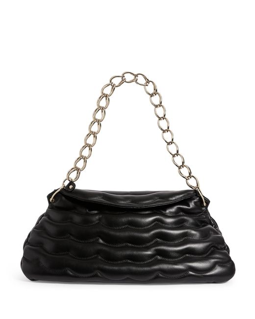 Chloé Leather Medium Quilted Juana Shoulder Bag in Black - Lyst
