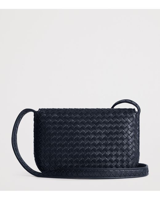 Bottega Veneta Blue Leather Veneto Messenger Bag for men
