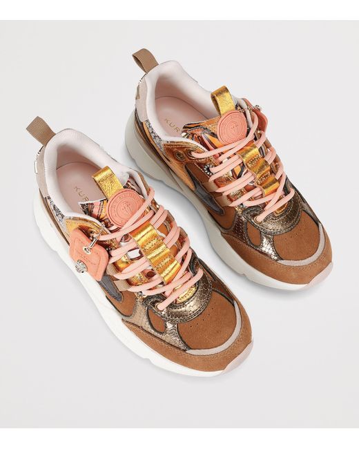 Kurt Geiger Brown Suede Kurt Runner Sneakers