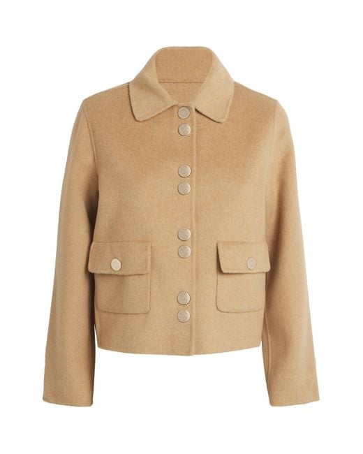 Maje Natural Wool-Blend Double-Sided Jacket