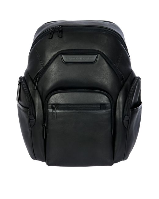 Porsche Design Black Leather Roadster Evo Backpack