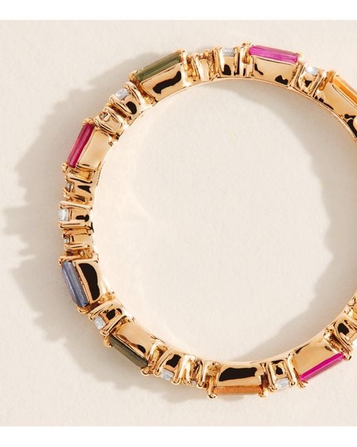 Suzanne Kalan Natural Diamond And Sapphire Thin Mix Eternity Ring