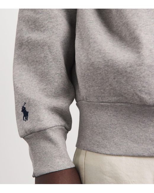 Polo Ralph Lauren Gray Cotton-Blend Logo Sweatshirt for men