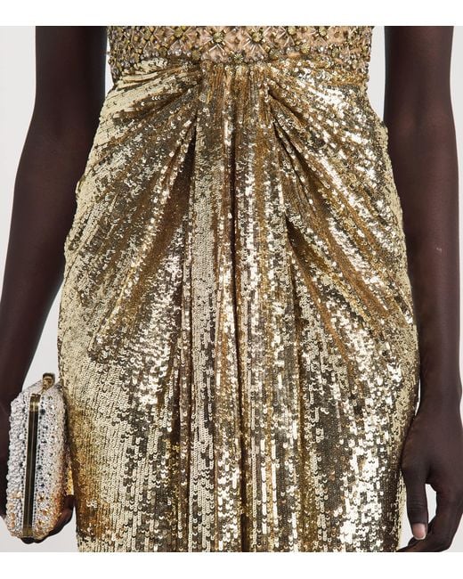 Jenny Packham Metallic Only You Column Gown