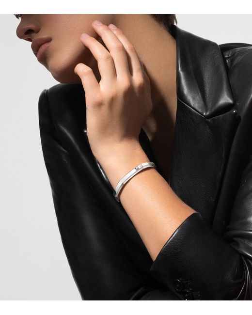 Messika White Moderniste Medium And Diamond Bangle
