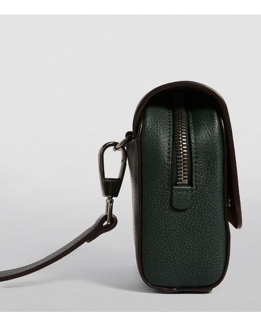 Giorgio Armani Black Leather Crossbody Bag for men