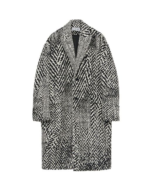 Loewe Gray Wool-blend Oversized Coat for men