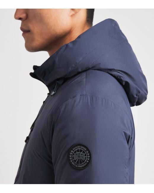 Canada Goose Blue Down Lodge Hooded Jacket for men