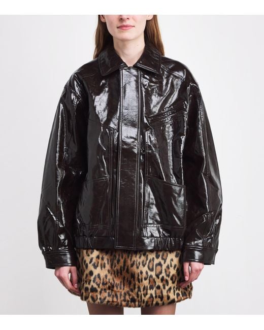 Maje Black Faux Leather Jacket