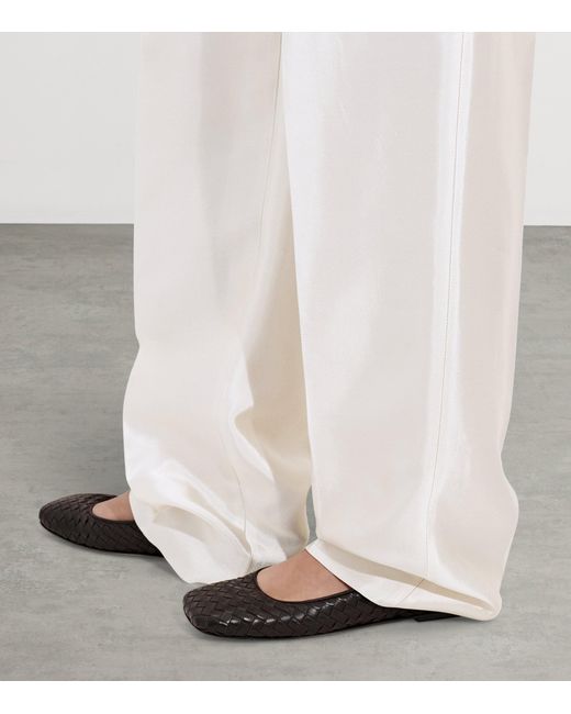 Bottega Veneta Black Lambskin Charlotte Ballet Flats