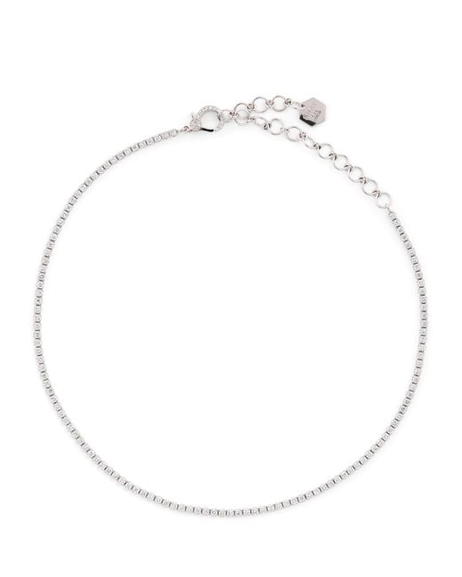 SHAY White And Diamond Threads Tennis Choker
